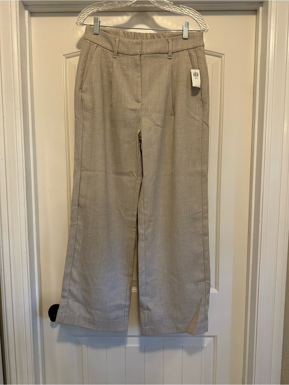 NWT Old Navy Petite Wide-Leg Taupe Dress Pants M Petite